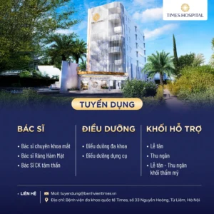TUYỂN DỤNG BÁC SĨ CHUYÊN KHOA (MẮT – RĂNG HÀM MẶT – TÂM THẦN)
