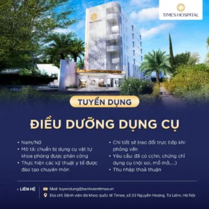 TUYỂN DỤNG ĐIỀU DƯỠNG DỤNG CỤ – PHÒNG MỔ