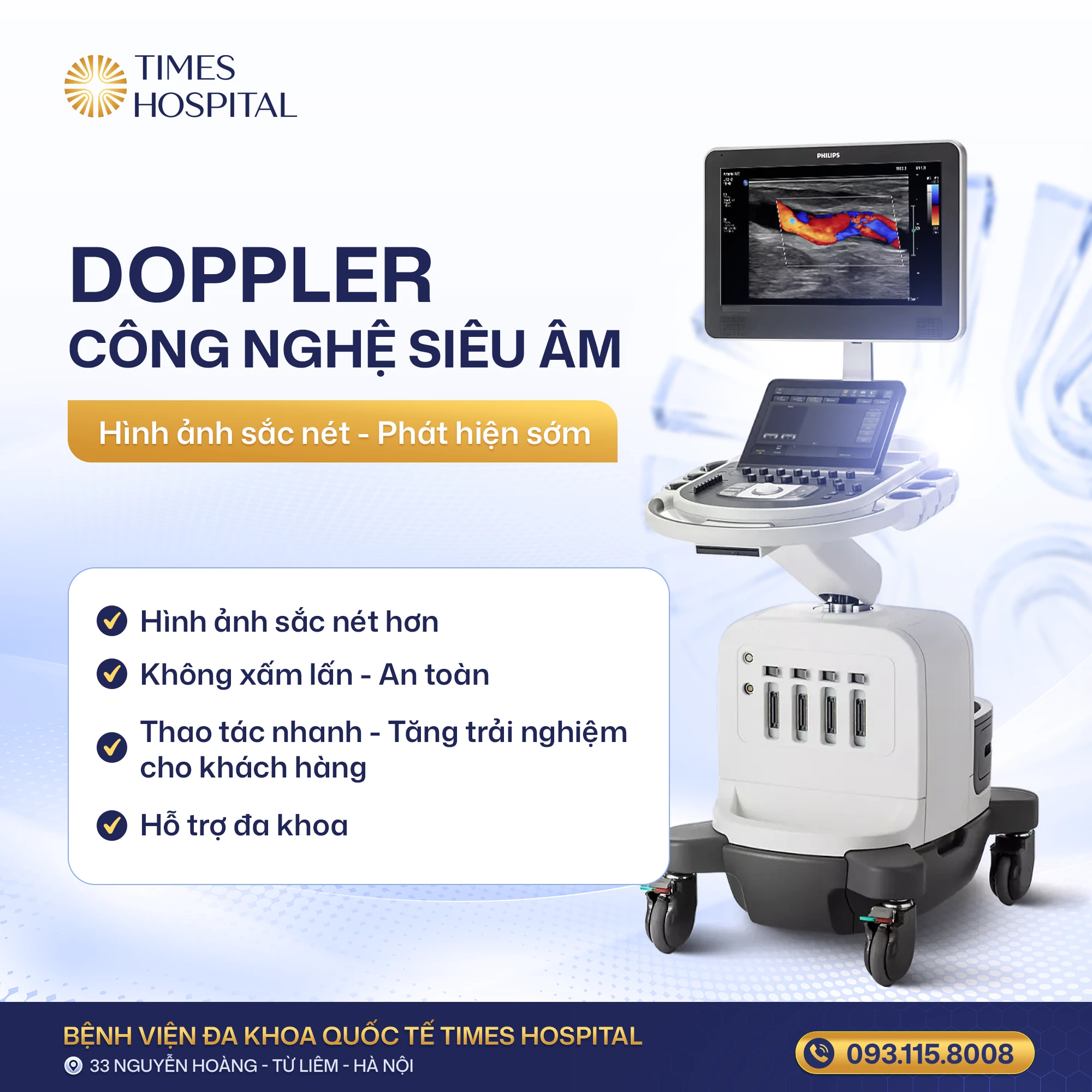 Máy siêu âm Doppler hỗ trợ phát hiện bất thường sớm như thế nào?
