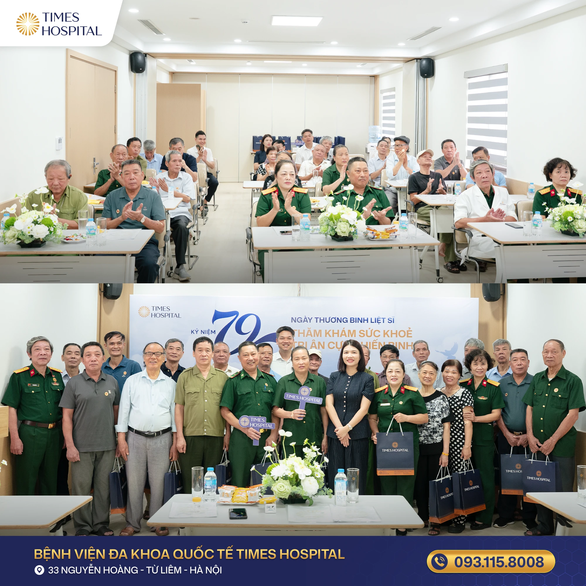 TIMES HOSPITAL TỔ CHỨC CHƯƠNG TRÌNH “THĂM KHÁM SỨC KHỎE – TRI ÂN CỰU CHIẾN BINH” – KỶ NIỆM 79 NĂM NGÀY THƯƠNG BINH LIỆT SĨ
