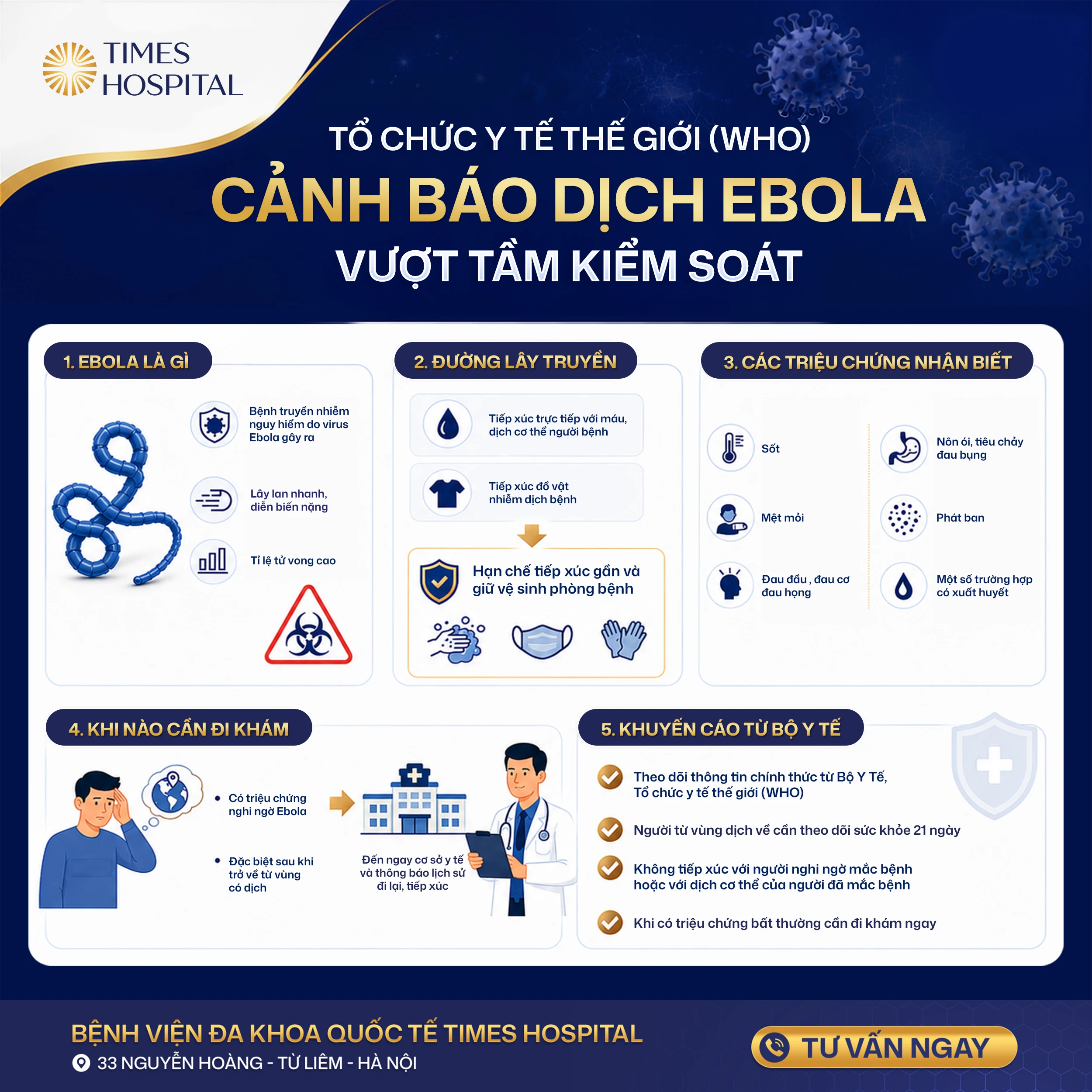 Times Hospital đồng hành cùng cộng đồng chủ động phòng, chống virus Ebola